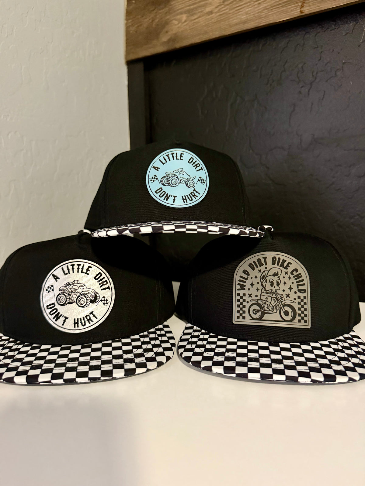 Checkered Youth Patch Hat