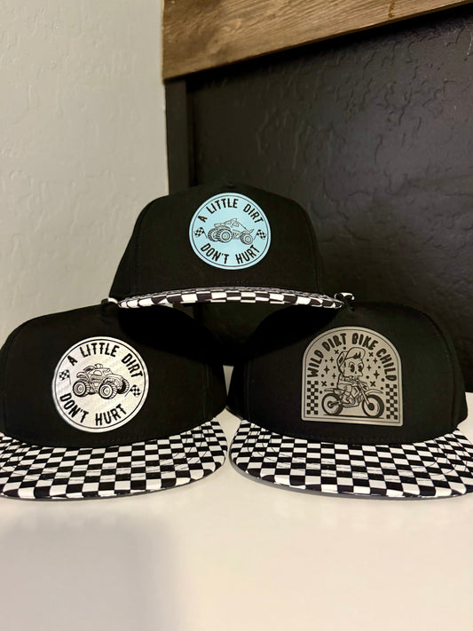 Checkered Youth Patch Hat