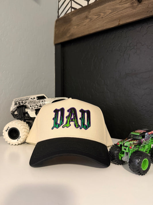 Dad Digger Purple Outlined Hat